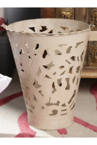 White Metal Vase White Metal Vase